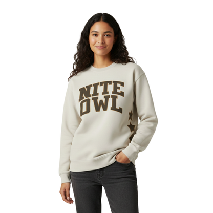 NITE OWL LONG SLEEVE CREWNECK