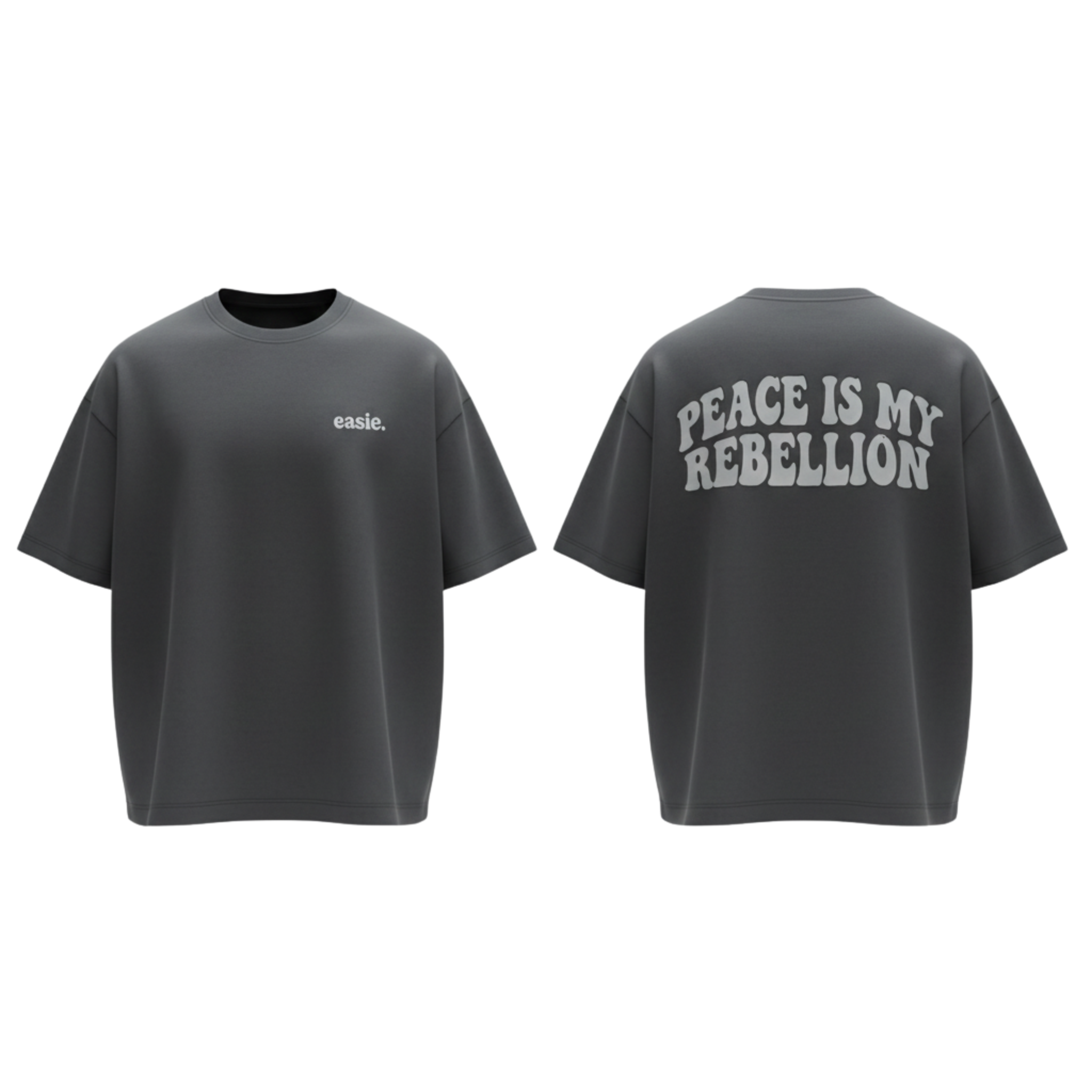 Ease Essentials - Oversized Tee (Dark Grey)