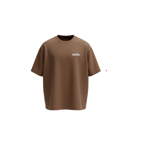 Ease Essentials Oversized Tee (Brown) - Front