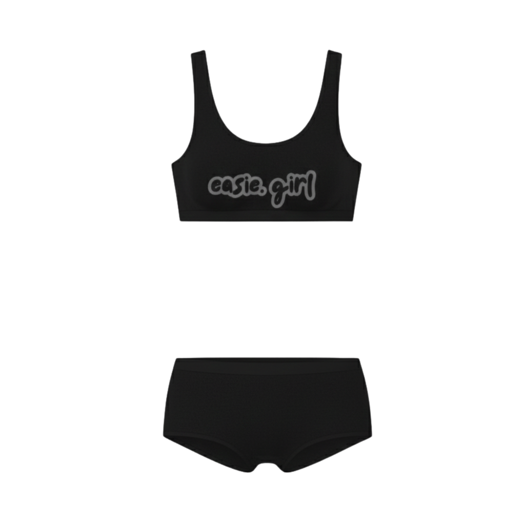 Lounge Bralette & Briefs Ease Set - Black