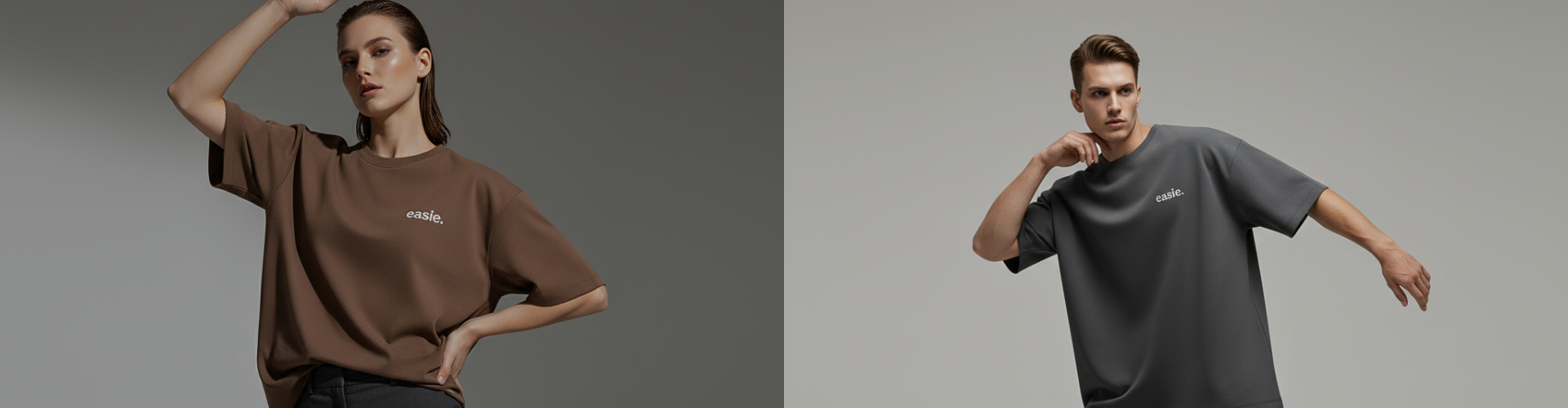 Models wearing Ease Essential Tees